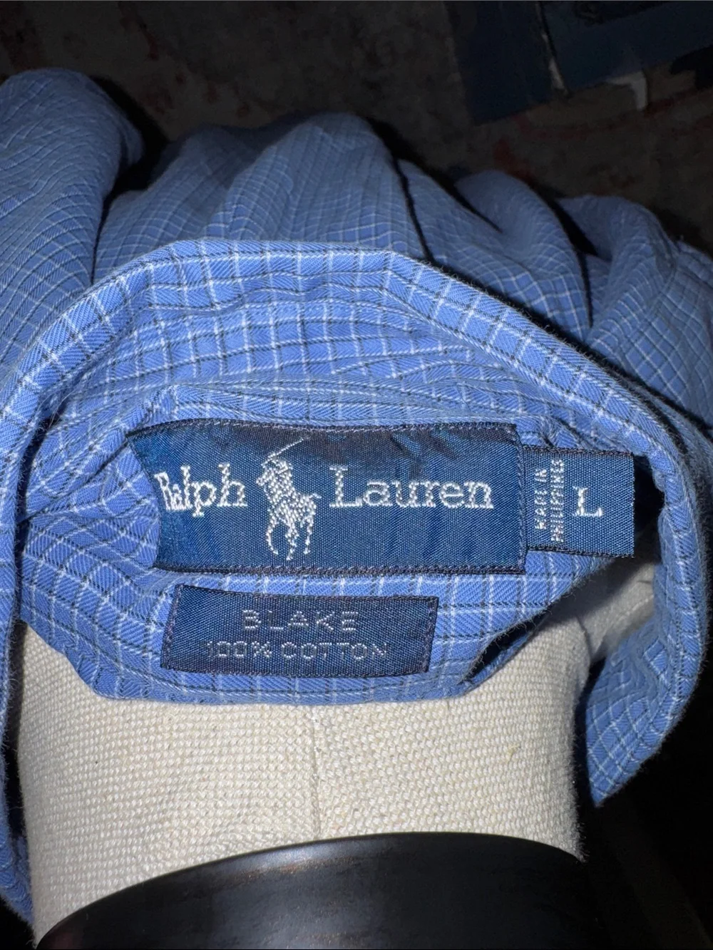 Polo by Ralph Lauren Blue Micro-Check Button-Down Shirt